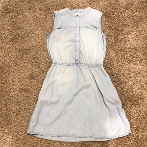 Chambray sleeveless dress